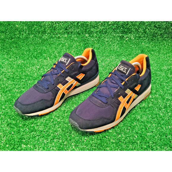 Asics GT II Gel Sportstyle Sneakers Men's 11 Navy Orange Running Athletic HQ416 - Picture 1 of 7